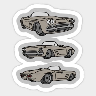 cars vintage retro Sticker